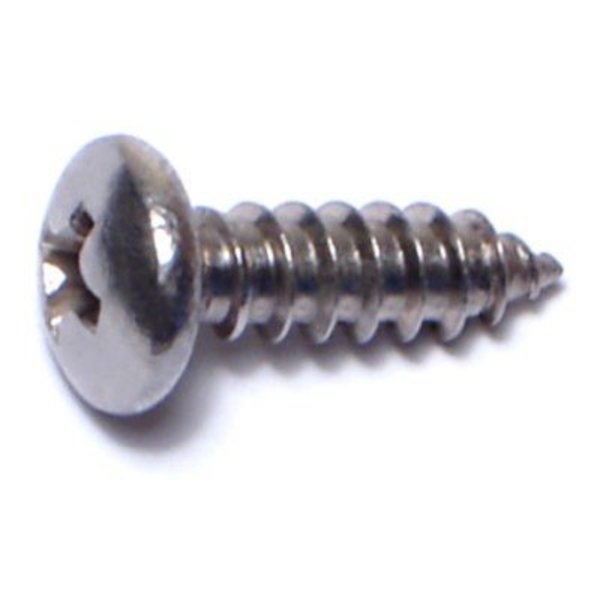 Midwest Fastener Sheet Metal Screw, #10 x 5/8 in, 18-8 Stainless Steel Pan Head Phillips Drive, 100 PK 05117